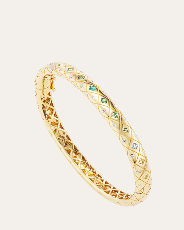 Bliss Bangle in 18K Yellow Gold with Diamonds